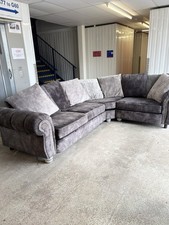 Buckingham Fullback Corner Sofa – Charcoal Grey (Right-Hand Facing)