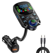 Bluetooth 5.3 FM Transmitter for Car Bluetooth Car Adapter PD30W USB Port F...