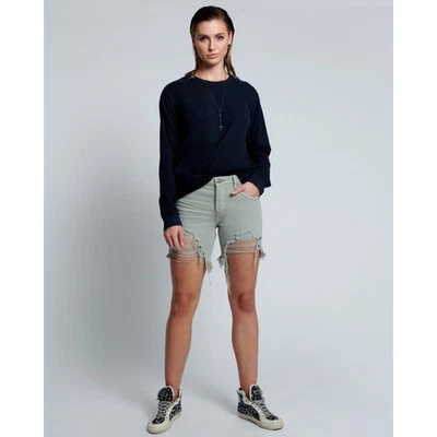 Nuevo Talla 25 0 One Teaspoon Súper Caqui Stevies Ajustado Boyfriend Corto Verde - Imagen 1 de 4