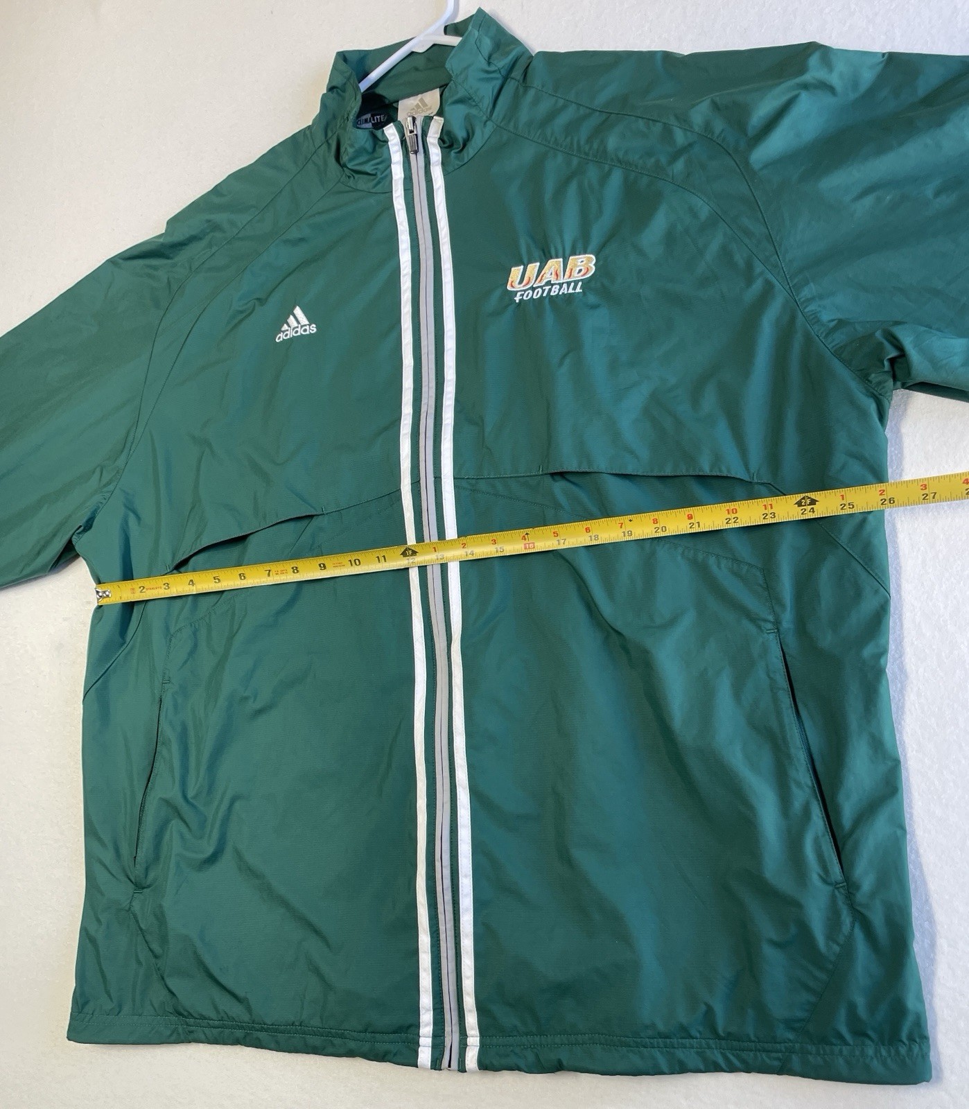 UAB Adidas Blazers Football Jacket Mens 2XL Team Zip Mesh Lined Wind Breaker thumbnail 11