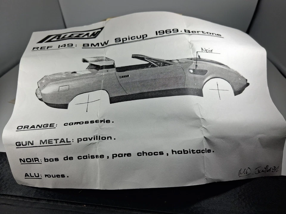 KIT ALEZAN BMW SPICUP BERTONE 1969 SCALA 1/43 - Immagine 4 di 4