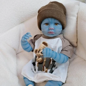Lifelike 19inch LouLou Awake Avatar Reborn Doll Full Body Vinyl Baby Collect Toy