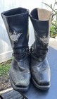 HARLEY DAVIDSON SENTRY BLACK LEATHER HARNESS MOTORCYCLE BOOTS #91055 MEN Size 10