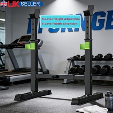 Image of Heavy Duty Squat Stand Adjustable Weight Barbell Stand Gym Strength Train Stand