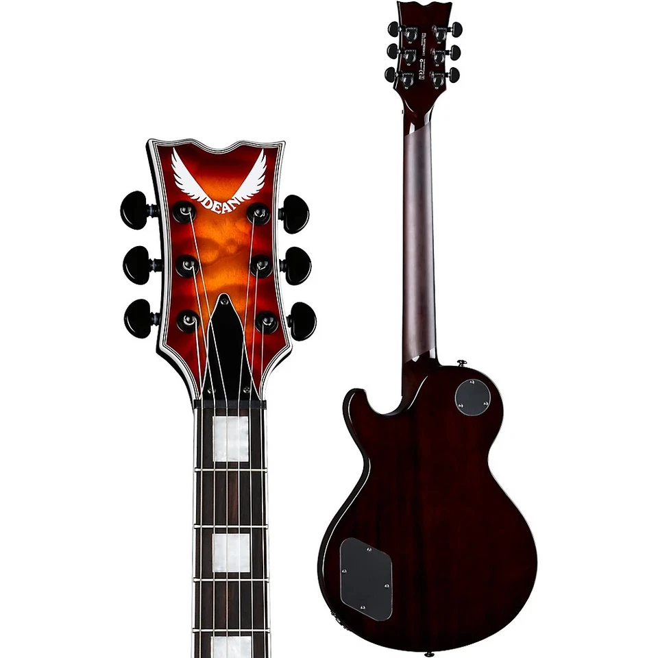 Guitarra Eléctrica Dean Thoroughbred Select Quilt Top Transparente Cherry Burst Foto 4 de 4