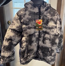 New Ozark Trail Puffer Coat Boys Tie Die White Black