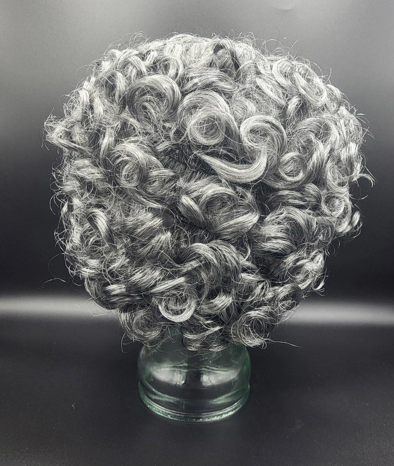 Yo Momma Wig Costume Theatrical Glamor Old Lady Grey curly hair - Image 3 of 4