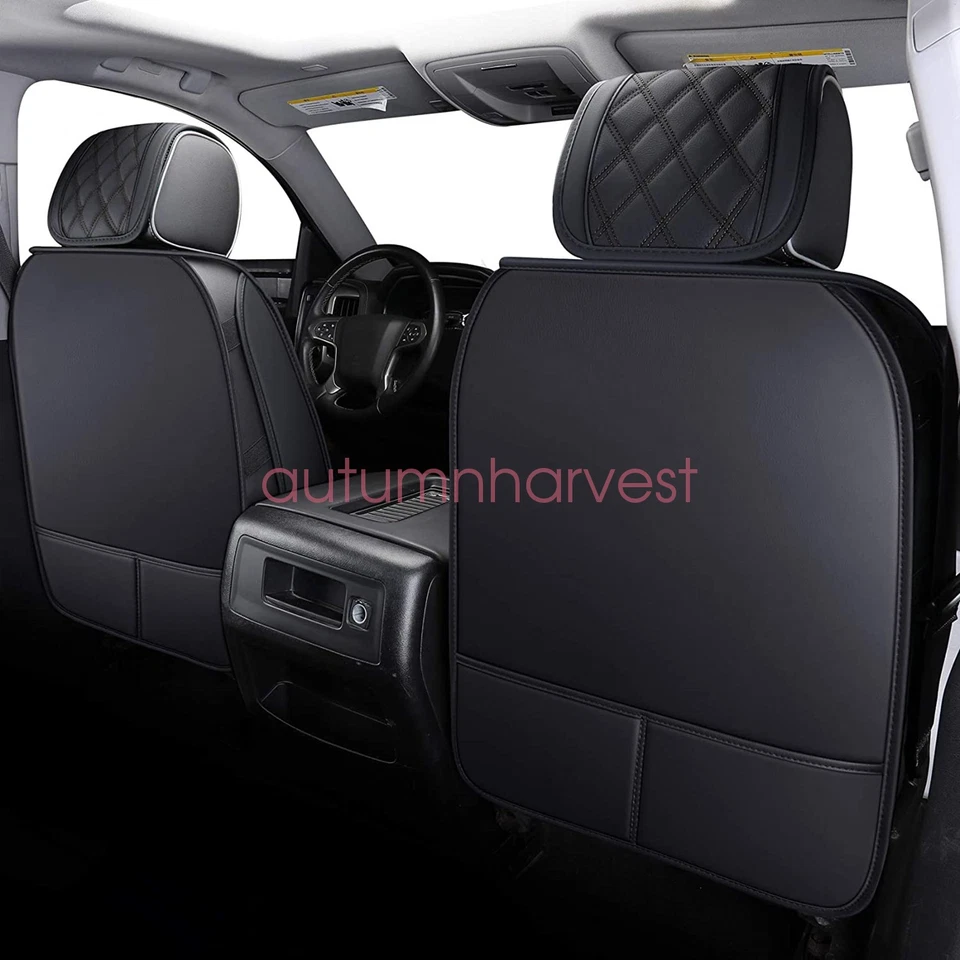 Juego completo de almohadillas de cuero con cubierta de 5 asientos para Chevy Silverado 1500 GMC Sierra 2007-2021 Foto 3 de 4