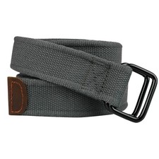 Big Men Grey Plus Size Belt Breathable Cotton Canvas Sturdy D Ring Design