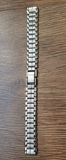12mm STAINLESS STEEL TWO PIECE BRACELET WATCH STRAP, SILVER TONE