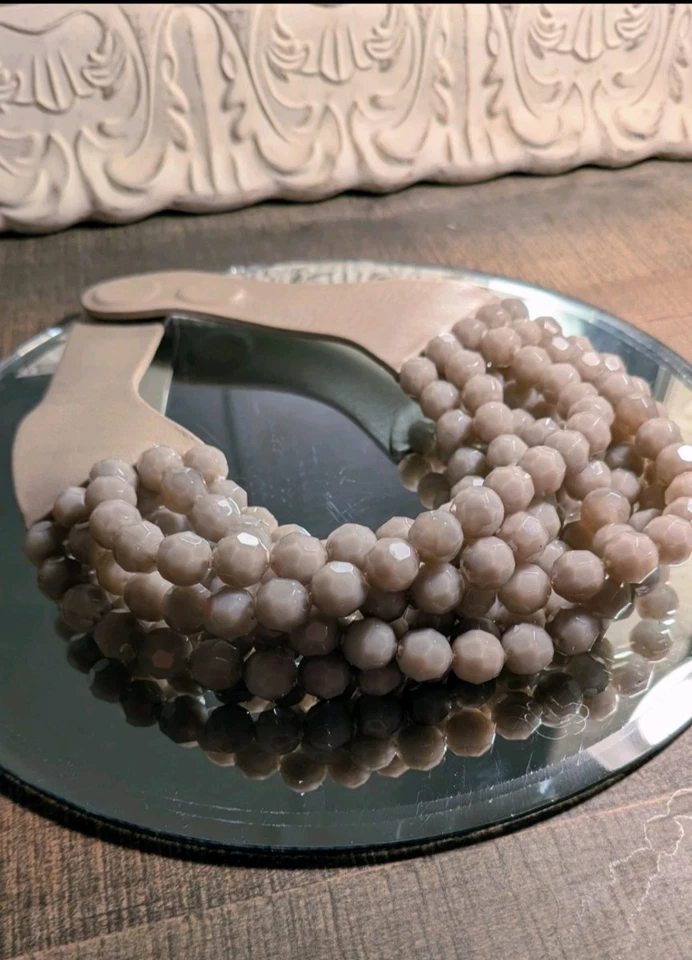 Collar de mármol Fairchild Baldwin multihilo (hecho a mano en Italia) Color: piedra Foto 3 de 4