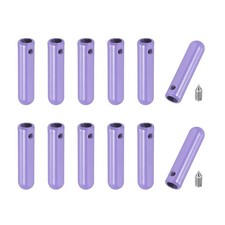 12 Pcs Shoelace Tips with Screw, Alloy 25mm Aglets End Tip for DIY, Light Purple