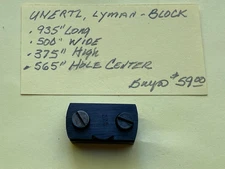 Unertl, Lyman & Redfield Type Target Block with Screws 0.375" High