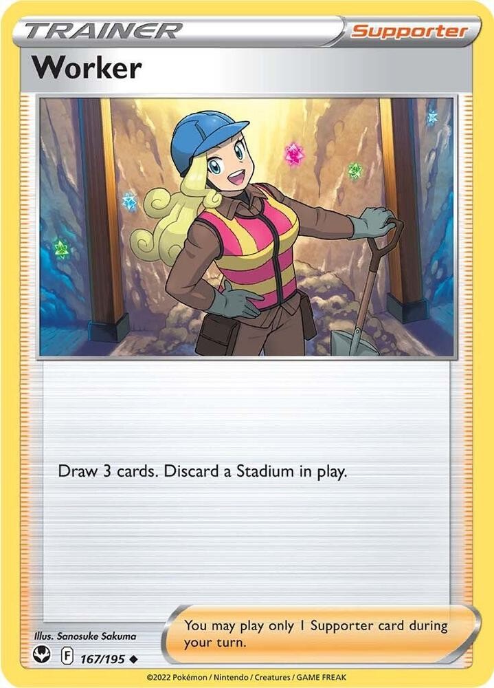 Worker Uncommon SWSH12: Silver Tempest 167/195 NM