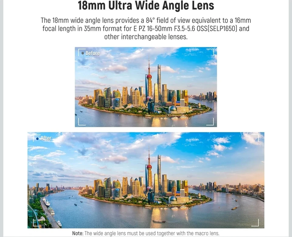 Lente gran angular HD de 40,5 mm compatible con Sony ZV-1F ZV-E10 A5000 A6000 Neewer Foto 3 de 4