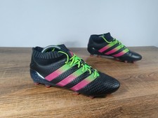 Botines de fútbol Adidas ACE 17.1 Primeknit FG negro rosa verde para hombre EE. UU. 9 AQ2543