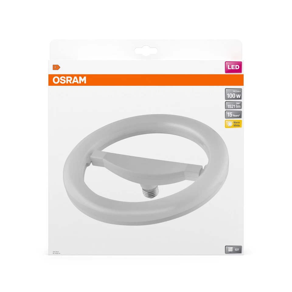 OSRAM CircoLux LED Röhre für E27 Sockel, nicht dimmbar, 14.5 Watt, Warmweiß - Bild 3 von 3