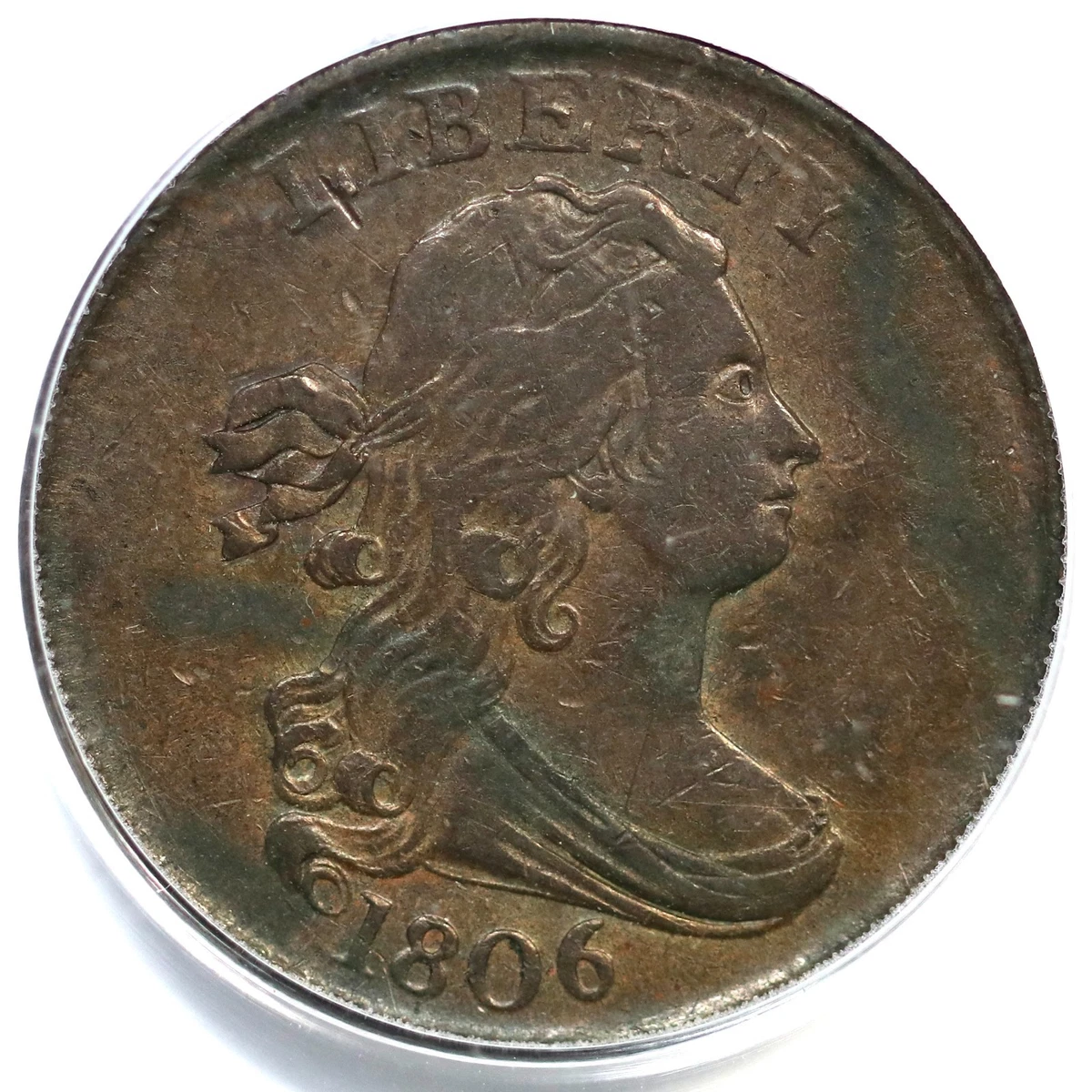 1117.　激レア　年代物　1806年　アメリカ　ドレイブパスト　ハーフセント 1806 Year Draped Bust Half Cents (1800-1808) for sale | eBay