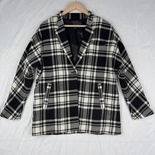 Pendleton Womens 100 Virgin Wool Plaid 1 Button Up Jacket Western Lining SZ-L-P