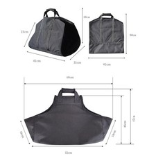 Borsa porta legna da ardere in tessuto Oxford progettata per trasportare tronchi