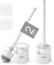Toilet Bowl Brush and Holder, 2 Pack Toilet Brush and Holder Set with Dense