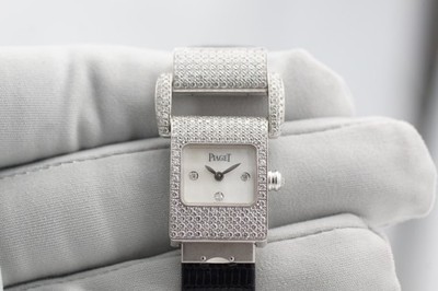 Piaget Miss Protocole 5225 Perlmutt 18k Weißgold Diamantbesatz