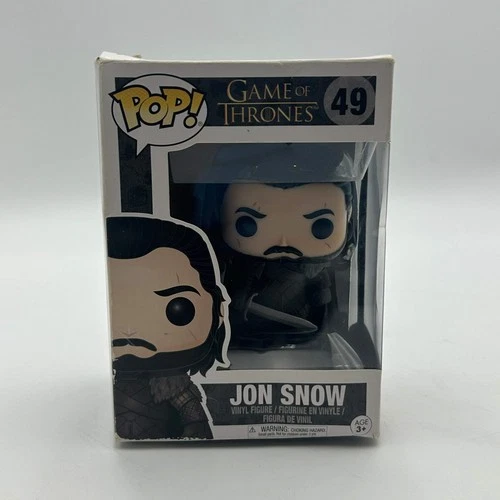 Funko Pop! Game of Thrones Jon Snow #49 - Collectible - New In Box - Black