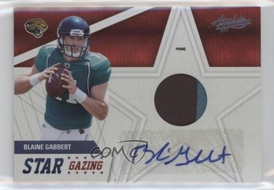 2011 Absolute Memorabilia Star Gazing 13/25 Blaine Gabbert #6 Rookie Auto RC uk2