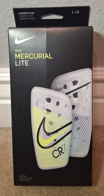 NIKE MERCURIAL LITE CR7 SOCCER SHIN GUARDS, SIZE LARGE, DM1677-100, NEW