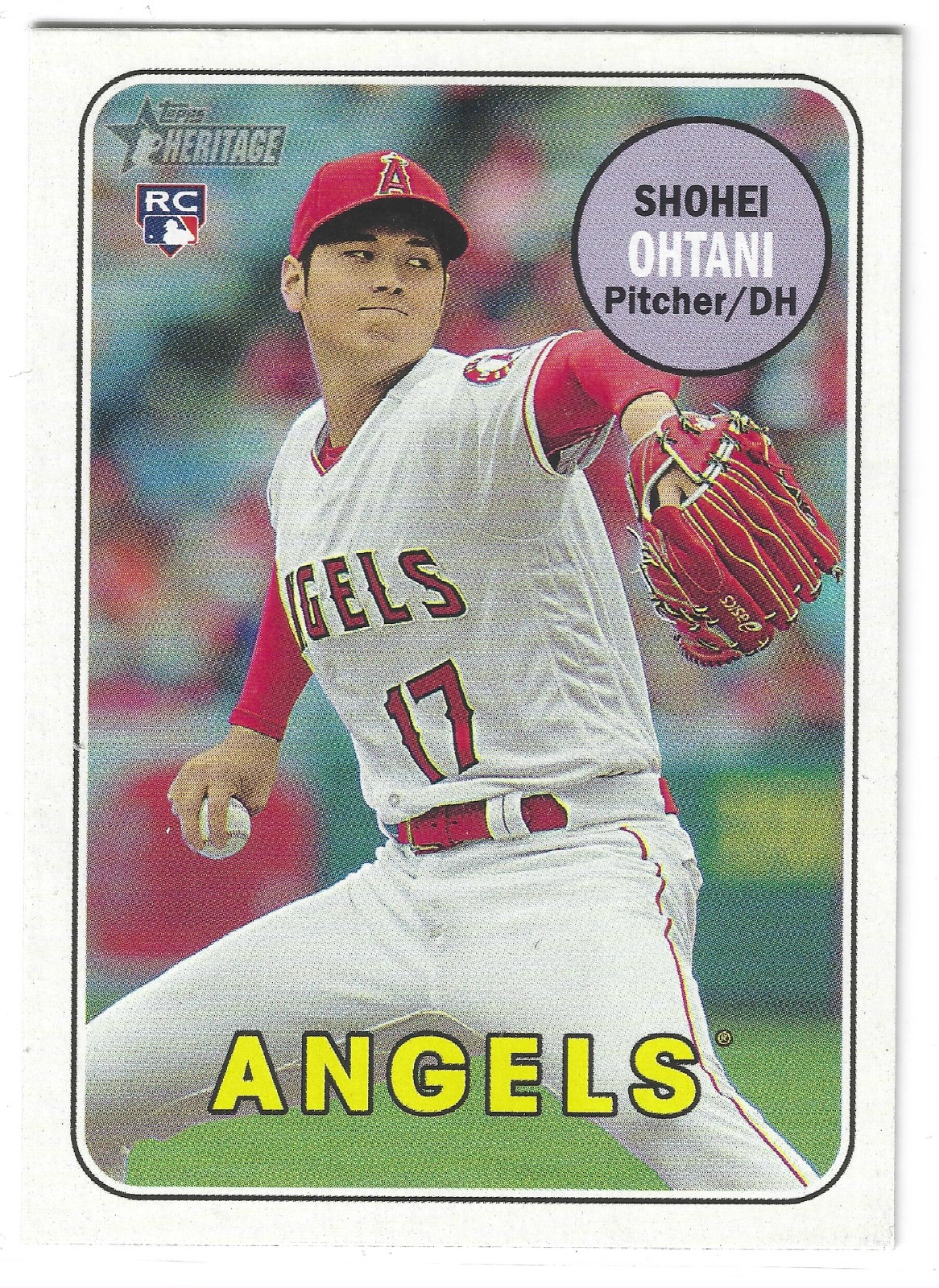 2018 Topps Heritage Shohei Ohtani #600 Action Image Variation RC Rookie SSP
