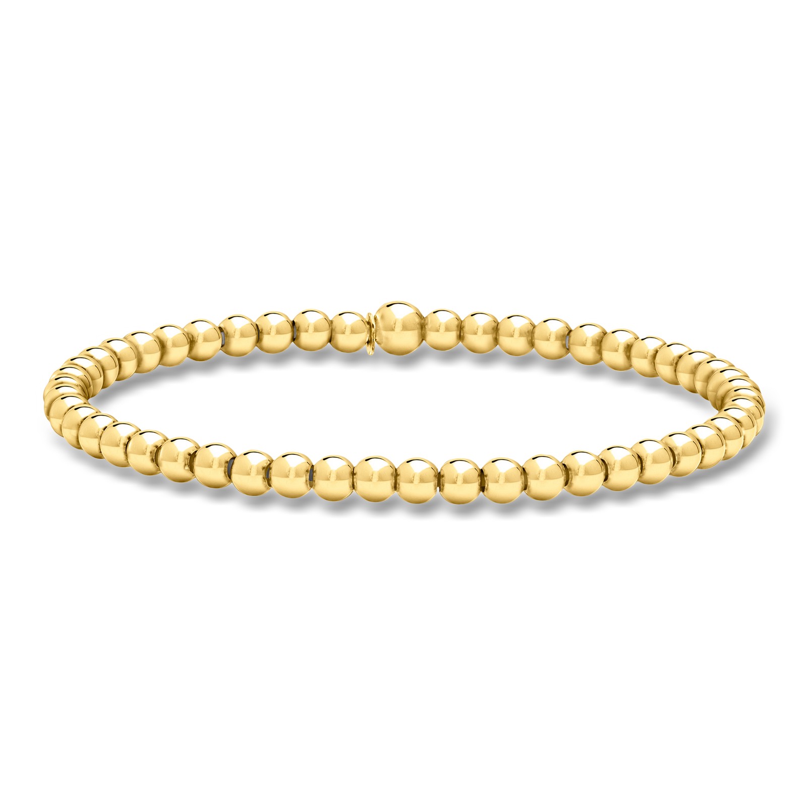 Pure Collection by Ross-Simons Italian 4mm 18kt Gold Over Sterling Bead Stretch
