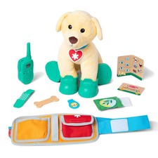 Melissa  Doug Let  s Explore  Ranger Dog Plush with Search and Rescue Gear  Plu