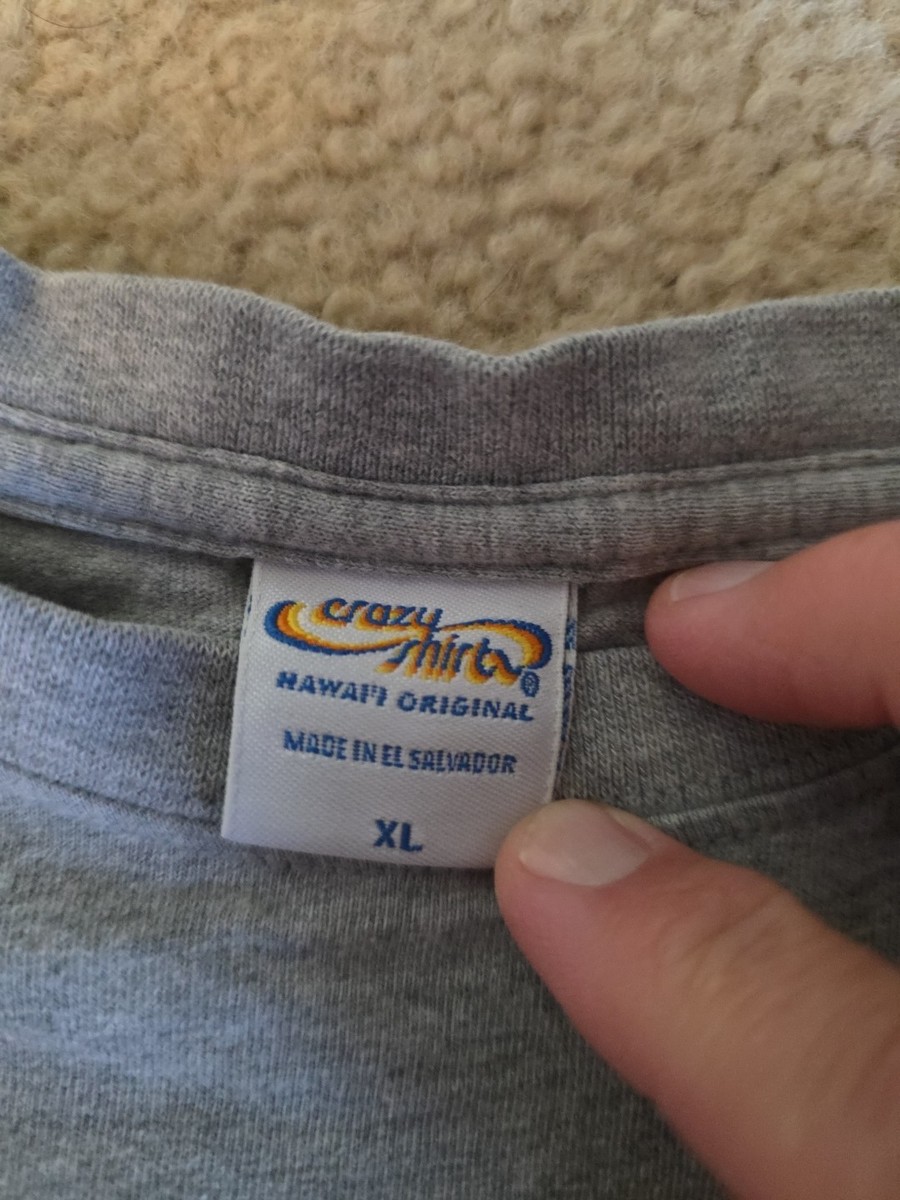 Crazy Shirts Hawaii Adult XL gray 