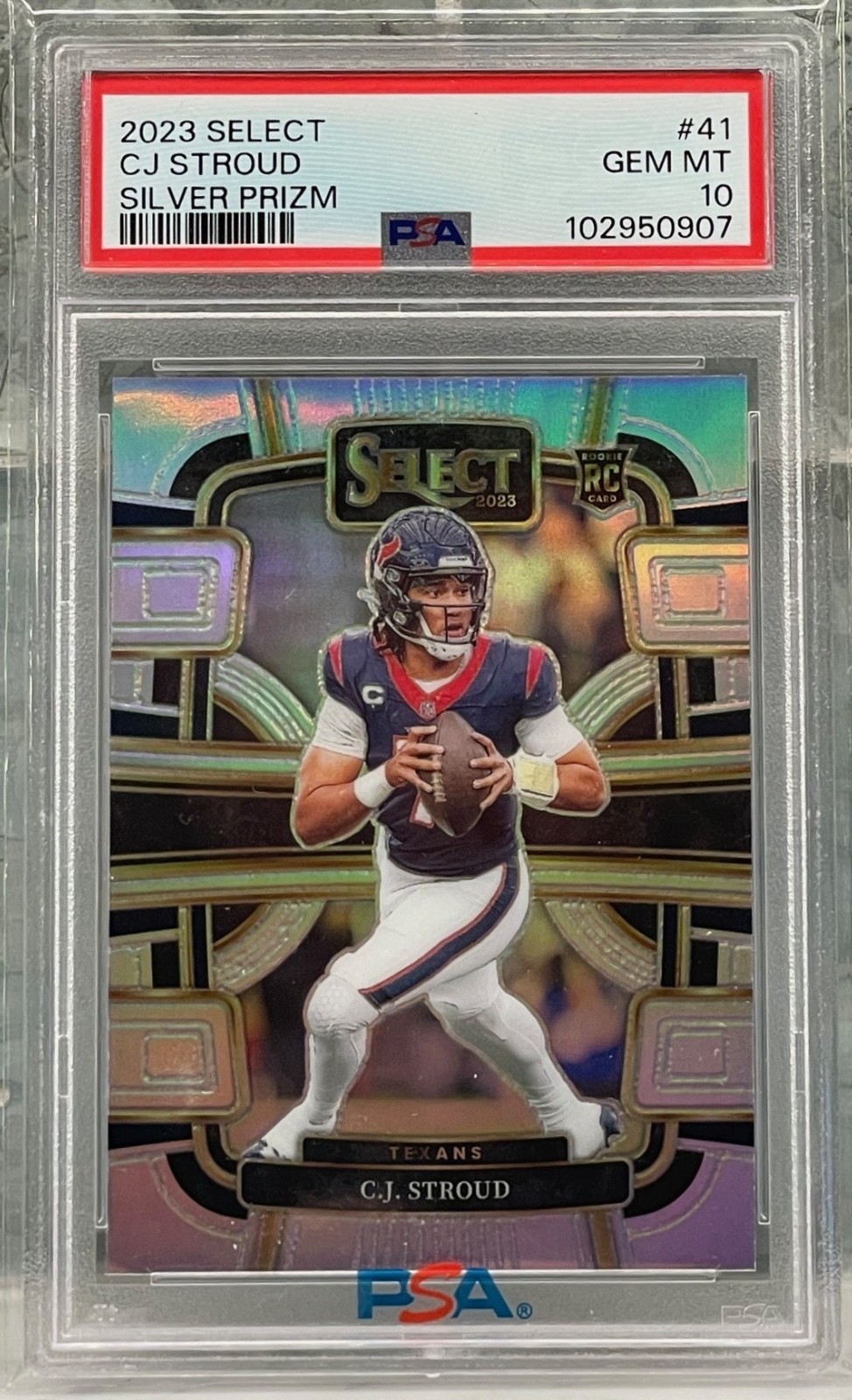 Panini 2023 Select C.J. Stroud Rookie Concourse #41 Silver Prizm PSA 10