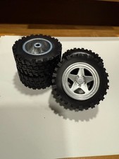 Custom Set of 4 3D Printed Tonka Buddy L Nylint Off-Road Wheels - 5 spoke Silver