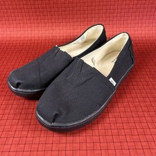 TOMS Alpargata Kids Slip On Shoes Size Y1 Black Canvas