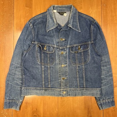 Lee Riders 101J style 70s Vintage Denim Jacket, mid light Wash L/XL