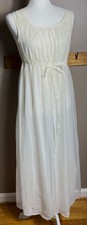 Vtg Ivory Nightgown Lingerie Nylon Fairy Glam Princess Movie Star Brand Wom M