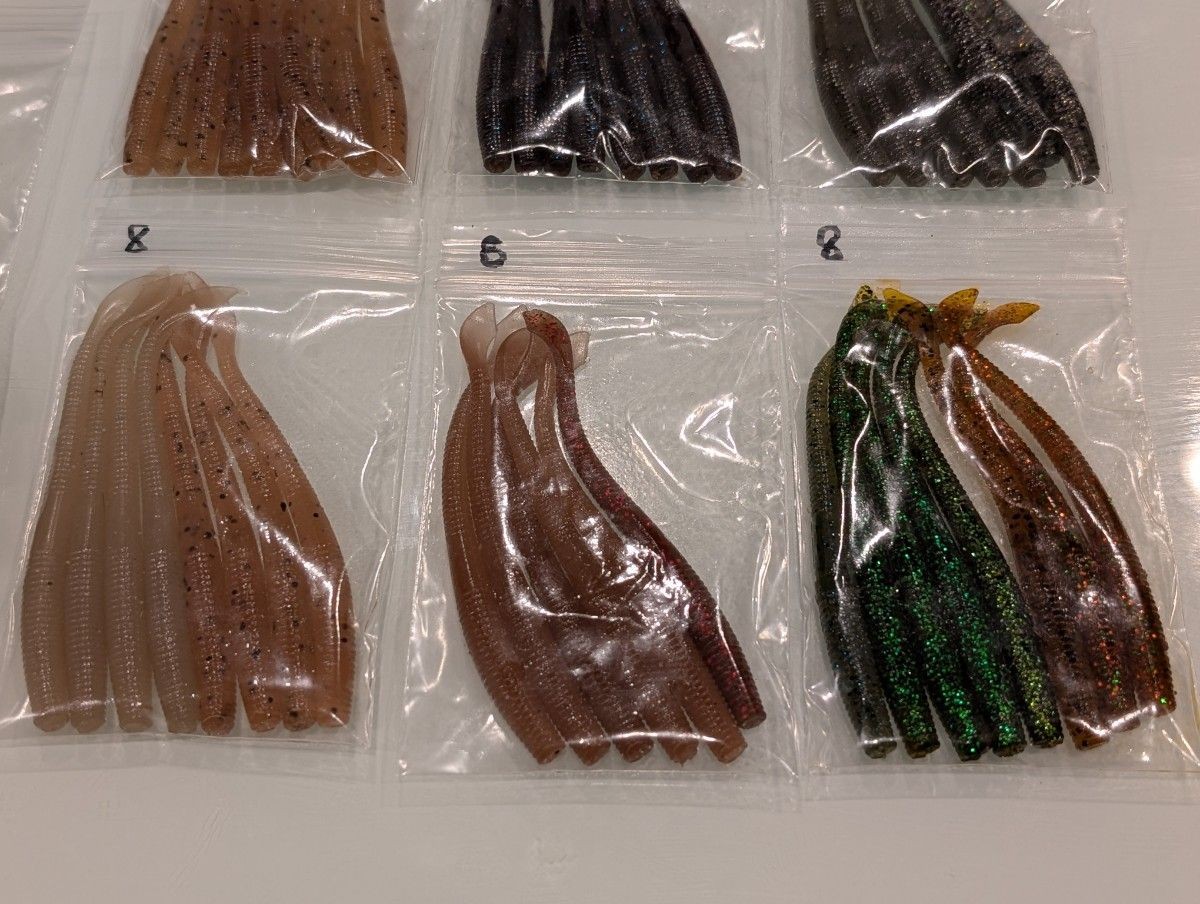 Gary Yamamoto Cut Tail Worm 4 inch 76 set Lure Worm - Image 2