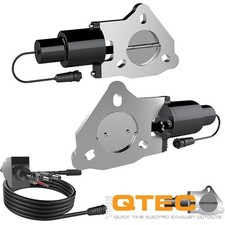 Qtp 2.5in Bolt-on Qtec Dual Electric Cutout Valves - Pair