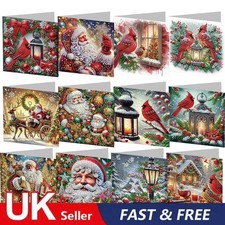 DIY Diamond Art Greeting Cards Congratulations Cards & Gifts (12pcs Christmas)