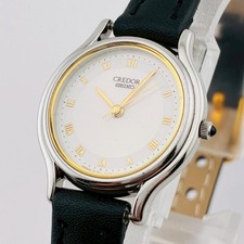 condition Battery replaced SEIKO CREDOR ladies wristwatch new belt