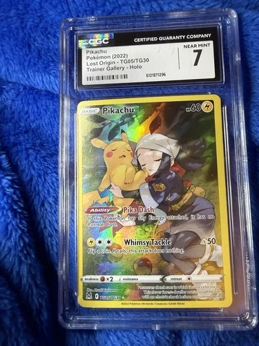 Pikachu CGC 7 Holo Lost Origin Trainer Gallery 2022 TG05/TG30 Pokémon TCG