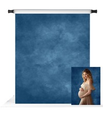 5x7ft Blue Abstract Photography Backdrop Headshot Portrait Fabric Studio Prop