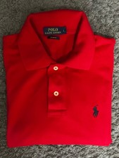 Polo Ralph Lauren Shirt Rot Herren L Slim Fit...