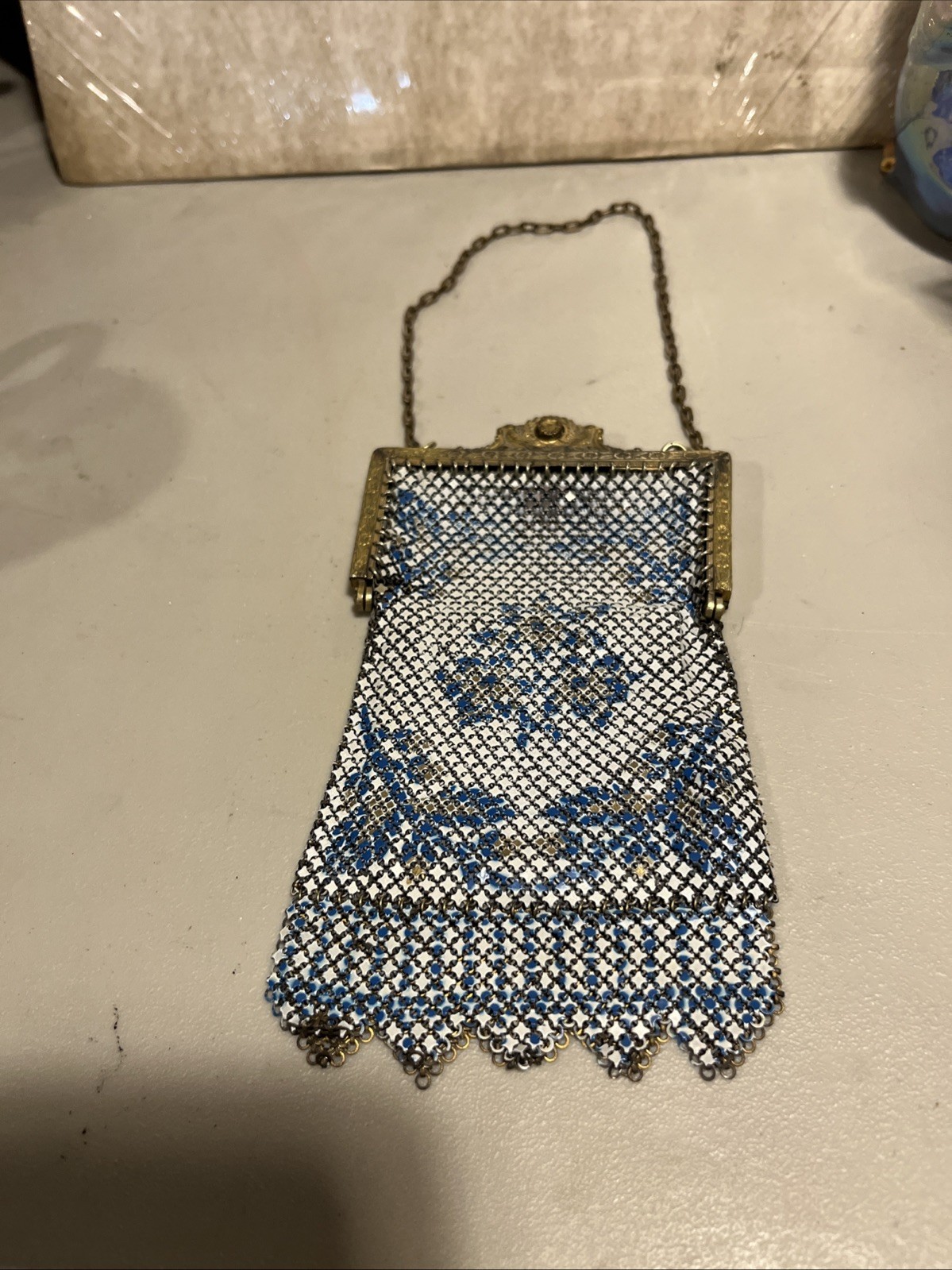 Antique Gold Frame ANTIQUE M & H MESH PURSE - image 4