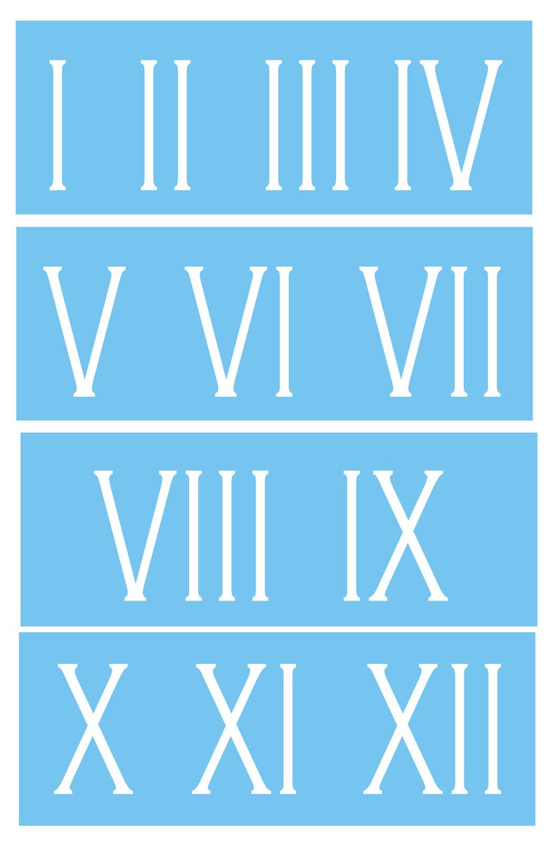 Roman Numeral Stencil 3 roman-numeral-stencil-3-skinny-number-clock-cottage-vintage-diy-signs-free-ship-ebay