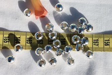 8mm Iron Spacer Beads Silver Color Round Spacer Beads, 25 Pieces