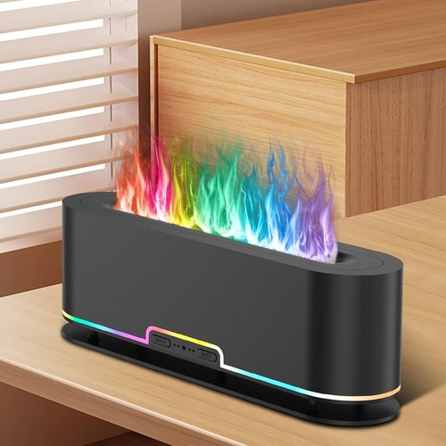 2024 Aggiornato Fiamma Arcobaleno Diffusore di Fuoco Umidificatore, 7 Colori Cambia Olio D... - Foto 2 di 7