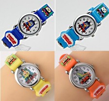 Thomas Tank Engine Silicone Watch Stainless Boys Girls Kids Wristwatch Slim Fine